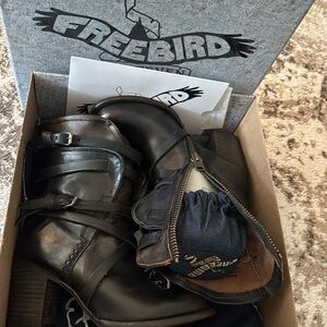 Freebird Baker Black Boots Size 8